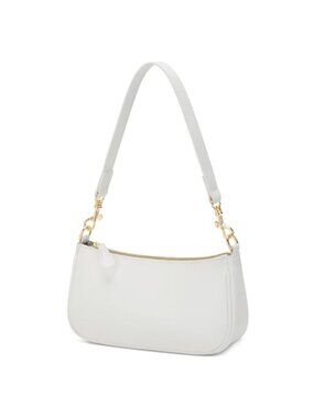 Vegan Leather Sling Bag with Removable Strap - Rectangular Solid Handbag